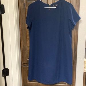 NWOT- never worn- Lulus- Navy blue shift dress- M